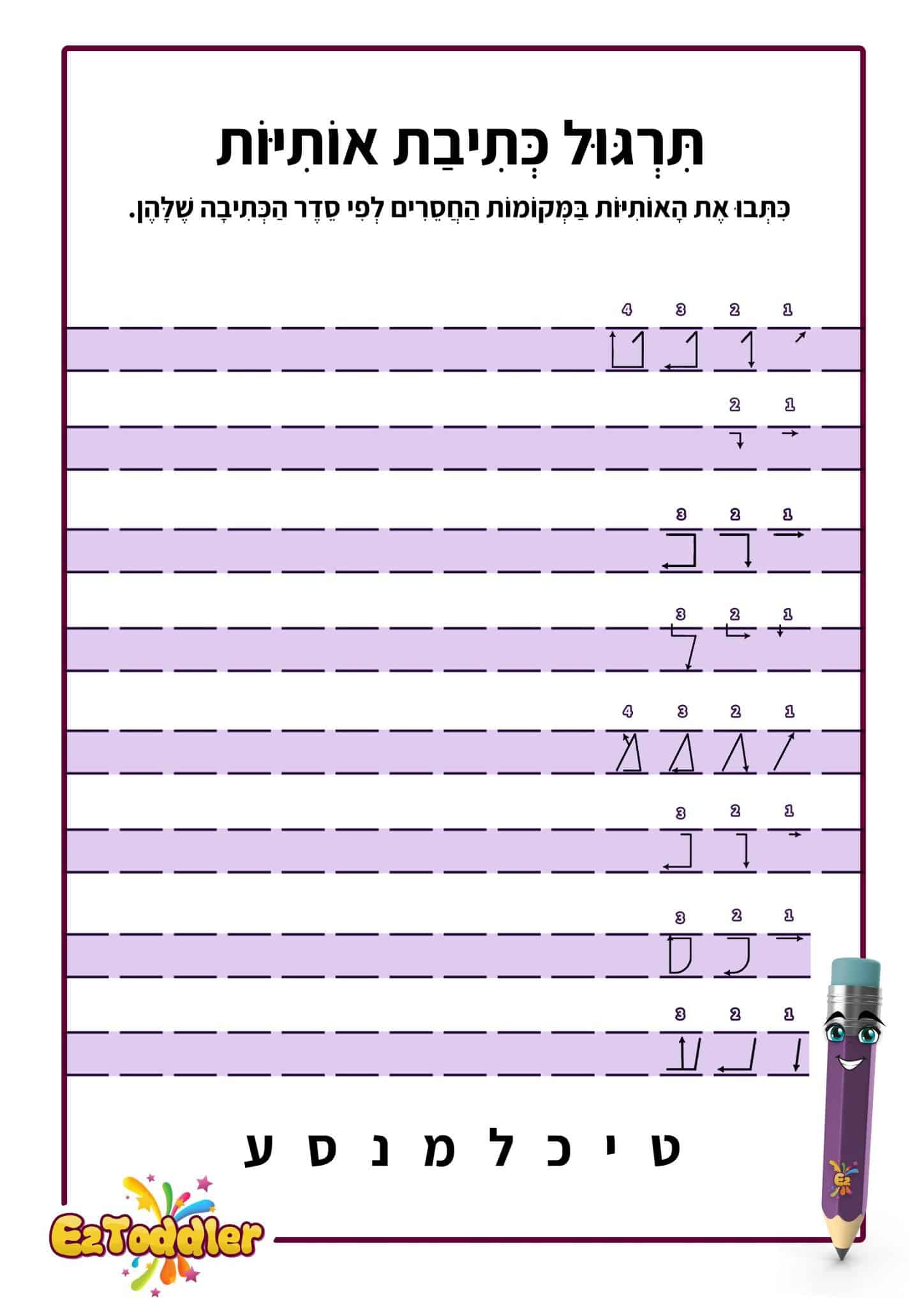 הכרת האותיות • EZToddler