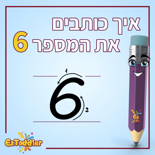 03 המספר 6 בצורות כתיבה שונות