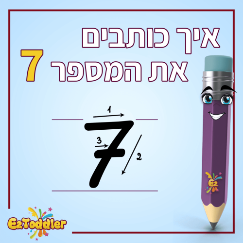 03 המספר 7 בצורות כתיבה שונות